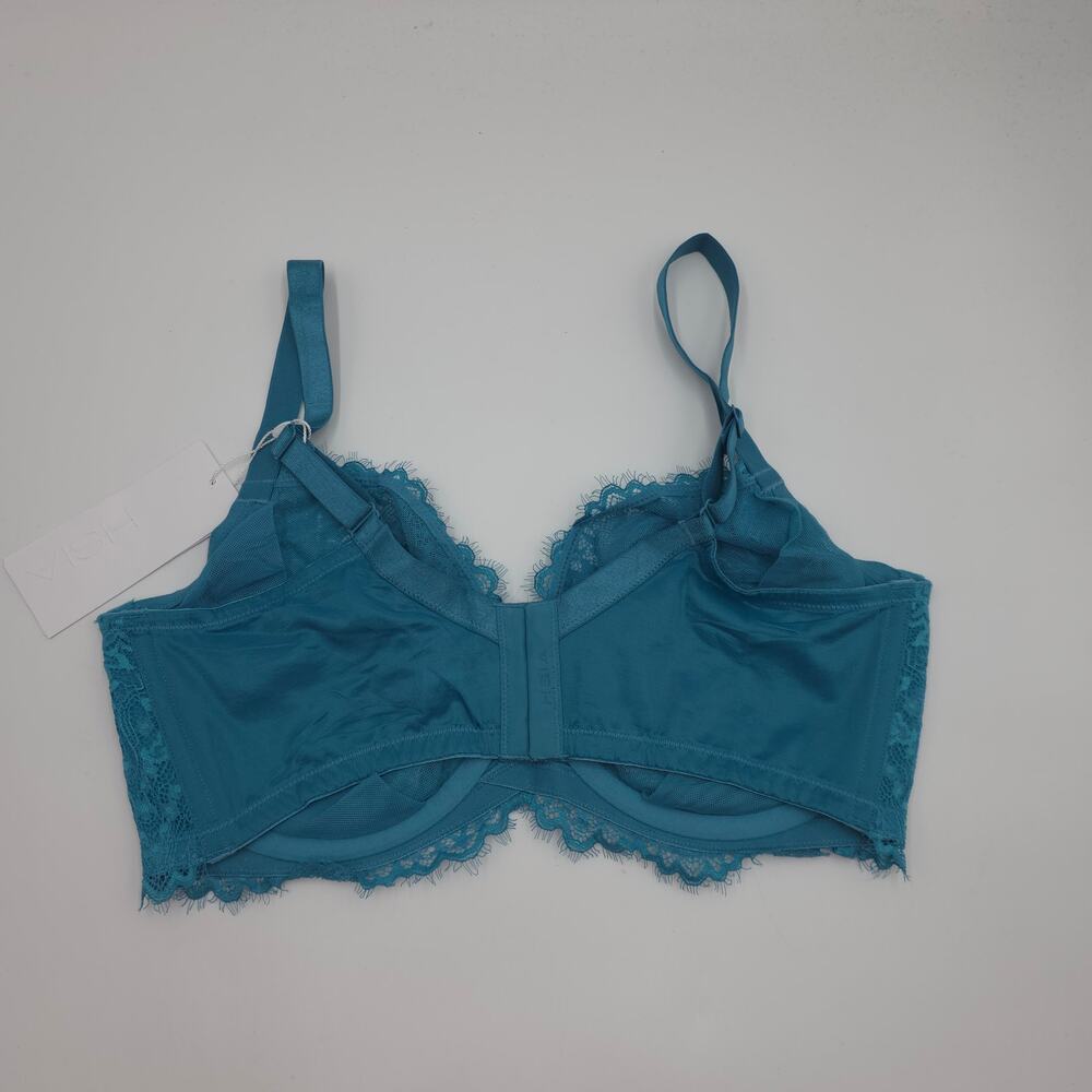 HSIA Sunflower Underwire Unlined Lace Bra in Horizon Blue Size 40C - Picture 6 of 8